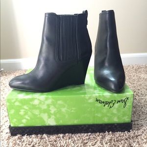 Sam Edelman Leather Bootie Wedge sz 7